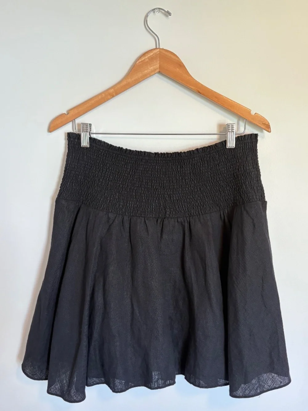 J. Crew Linen Smocked Skirt